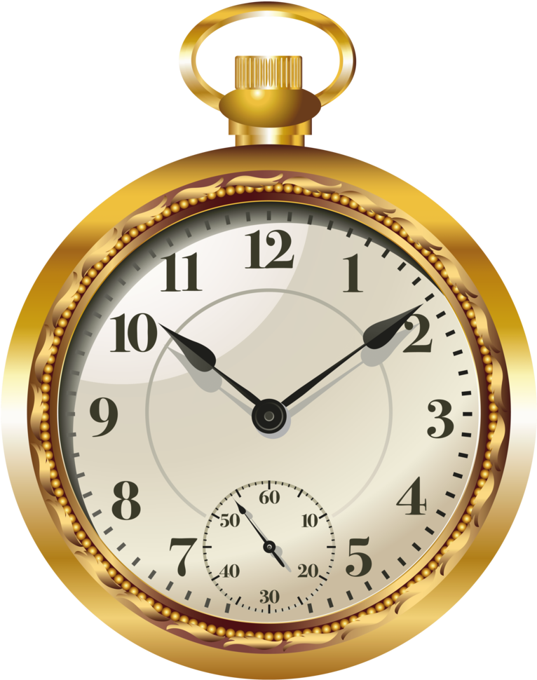 Pocket Watch Clock Png Clip Art - Clip Art Watch Png (400x500), Png Download