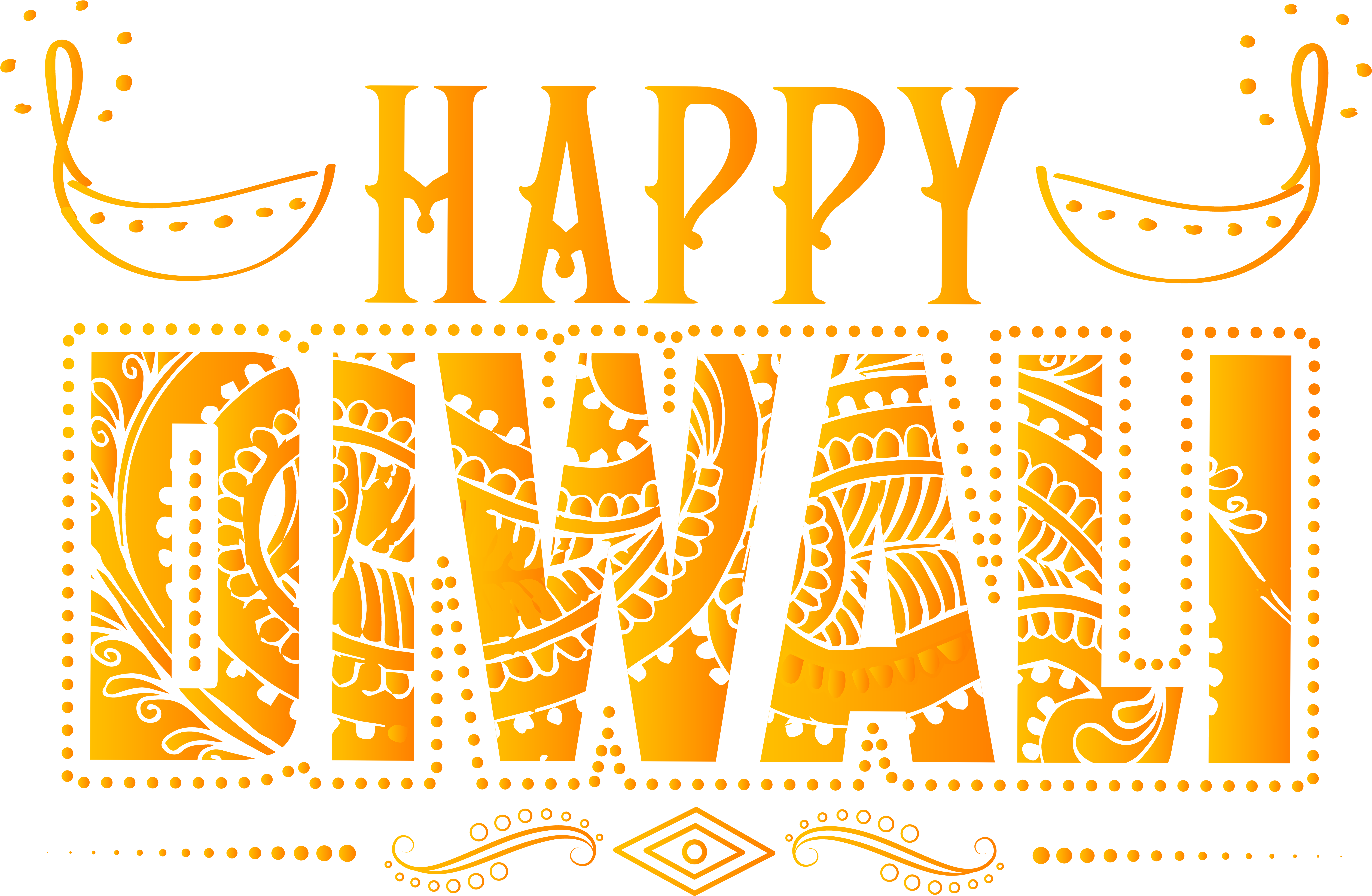 Happy Diwali Png Text (8000x5327), Png Download