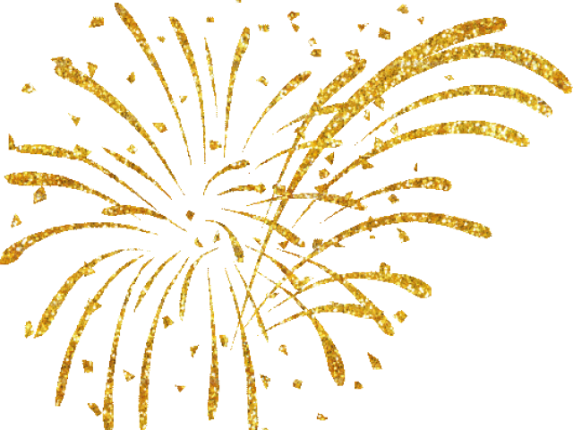 Fireworks Clipart Gold - Clip Art 4th Of July Fireworks (640x480), Png Download