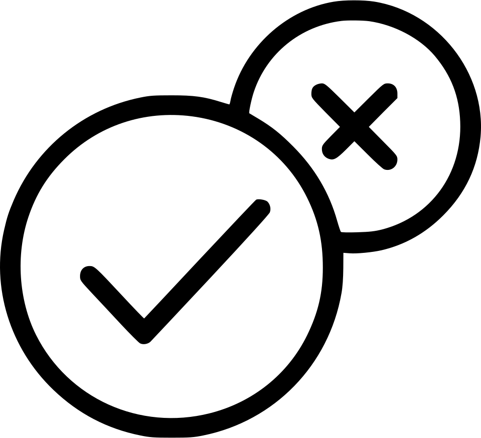 Check Ok Yes No Comments - Yes Or No Icon Png (980x892), Png Download
