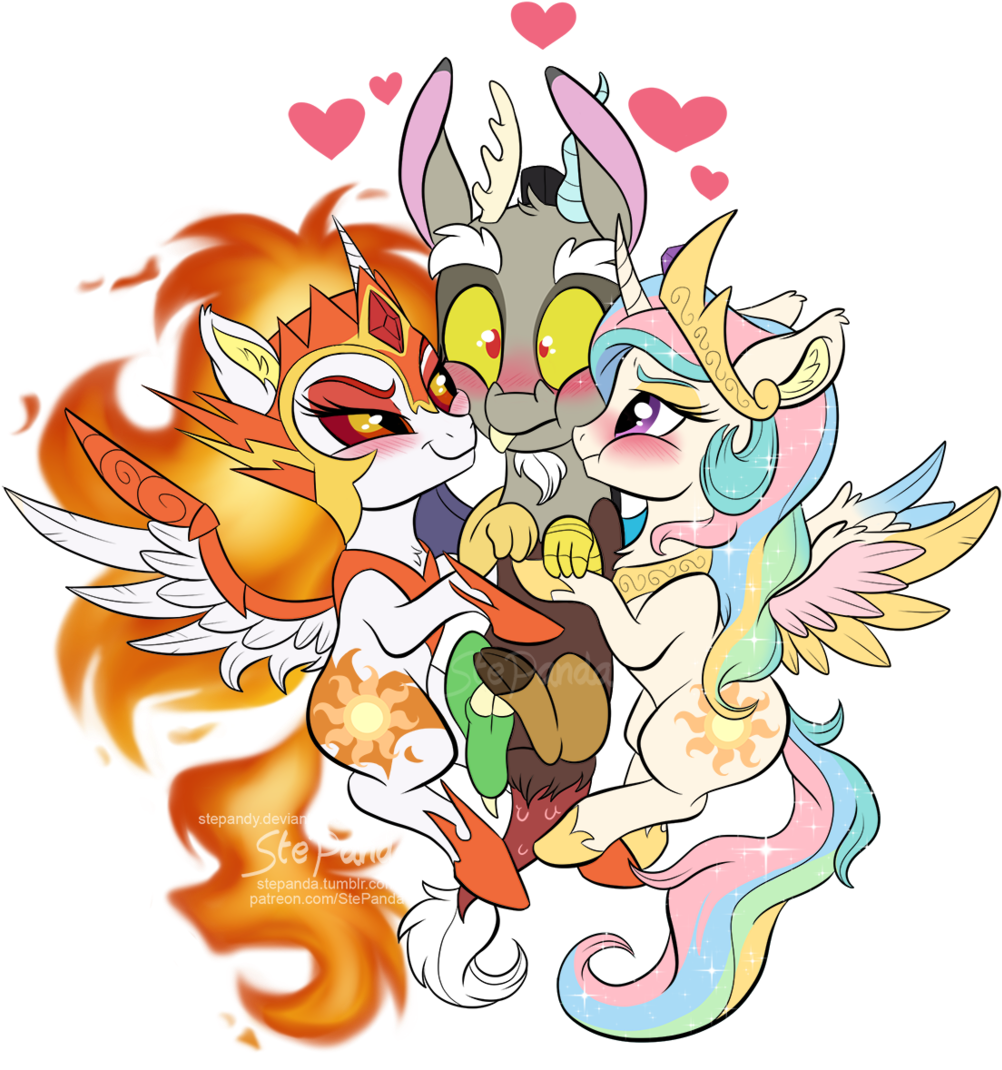Daybreaker And Celestia X Discord By Stepandy - Mlp Daybreaker Vs Solar Flare (869x919), Png Download