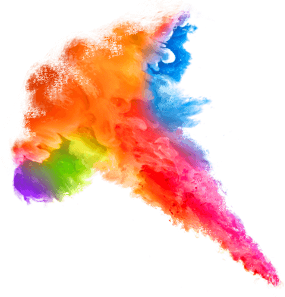 Watercolor Colorsplash Colorful Ink Rainbow Starlight - Colorful Cloud Smoke Png (1024x1024), Png Download