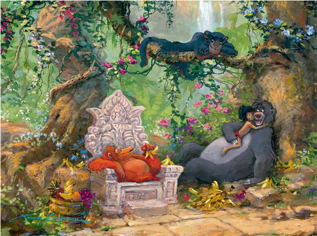 Disney Fine Art - Disney Art Jungle Book (640x640), Png Download