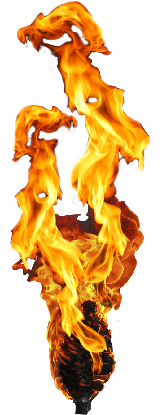 Fire Torch Antorcha By Digitalwideresource On Deviantart - Flame Fire On A Torch (572x1397), Png Download