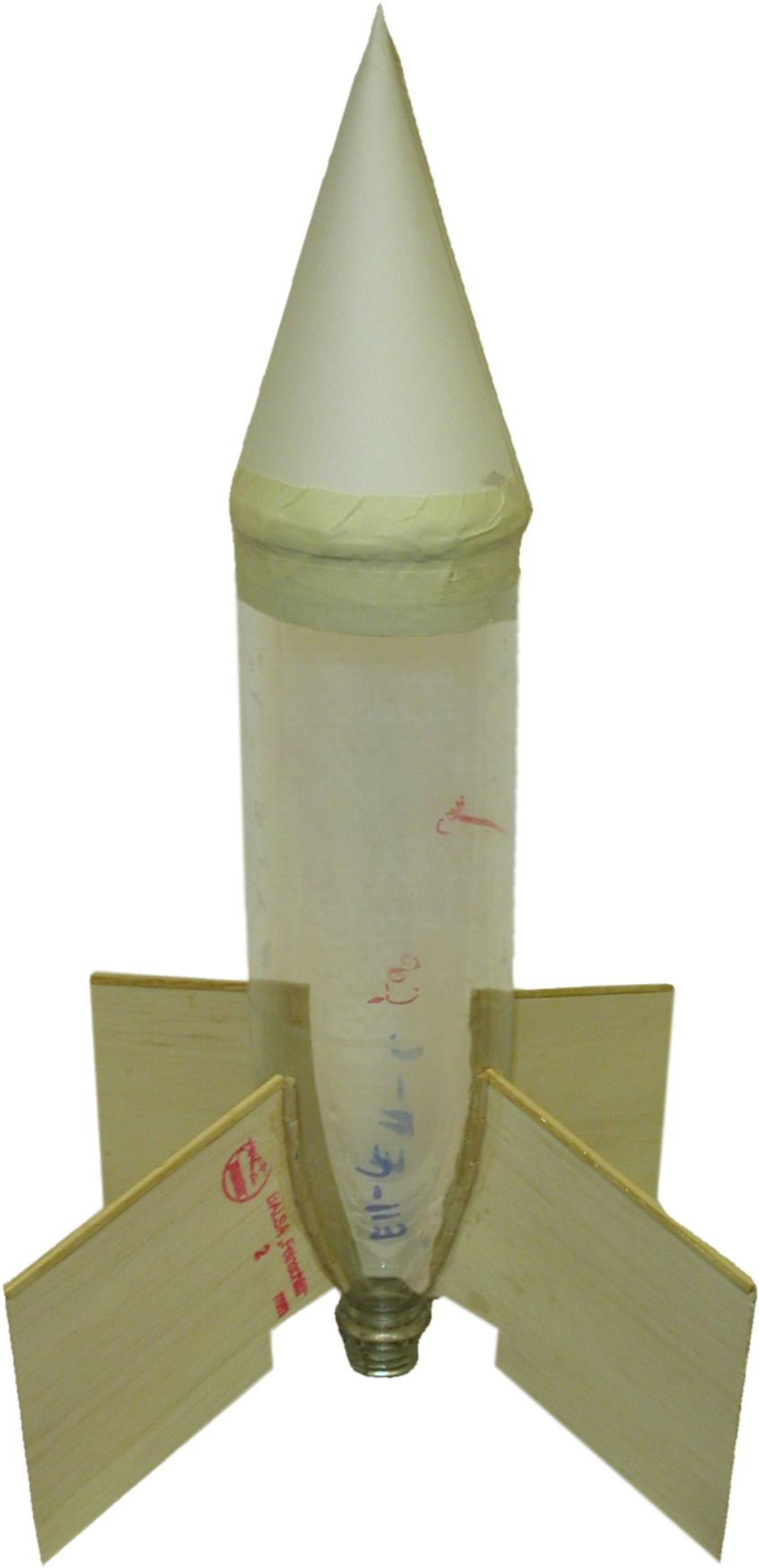 Empty Water Rocket - Bottle Rocket Png (984x1853), Png Download
