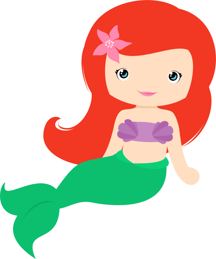 Babies Clipart Little Mermaid - Pequena Sereia Cute Png (749x900), Png Download