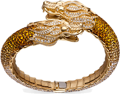 Pulsera Círculos De Fuego - Carrera Y Carrera Dragon Bracelet (471x487), Png Download