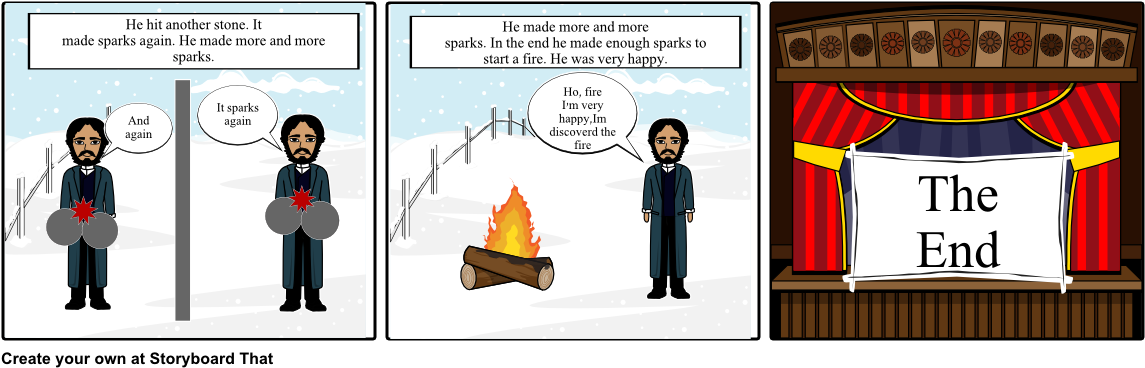How Discoverd The Fire - Cartoon (1164x385), Png Download