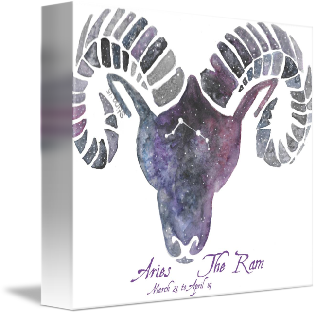 "aries The Ram" By Stina Waters, // The Constellation - Aries Ram (650x645), Png Download