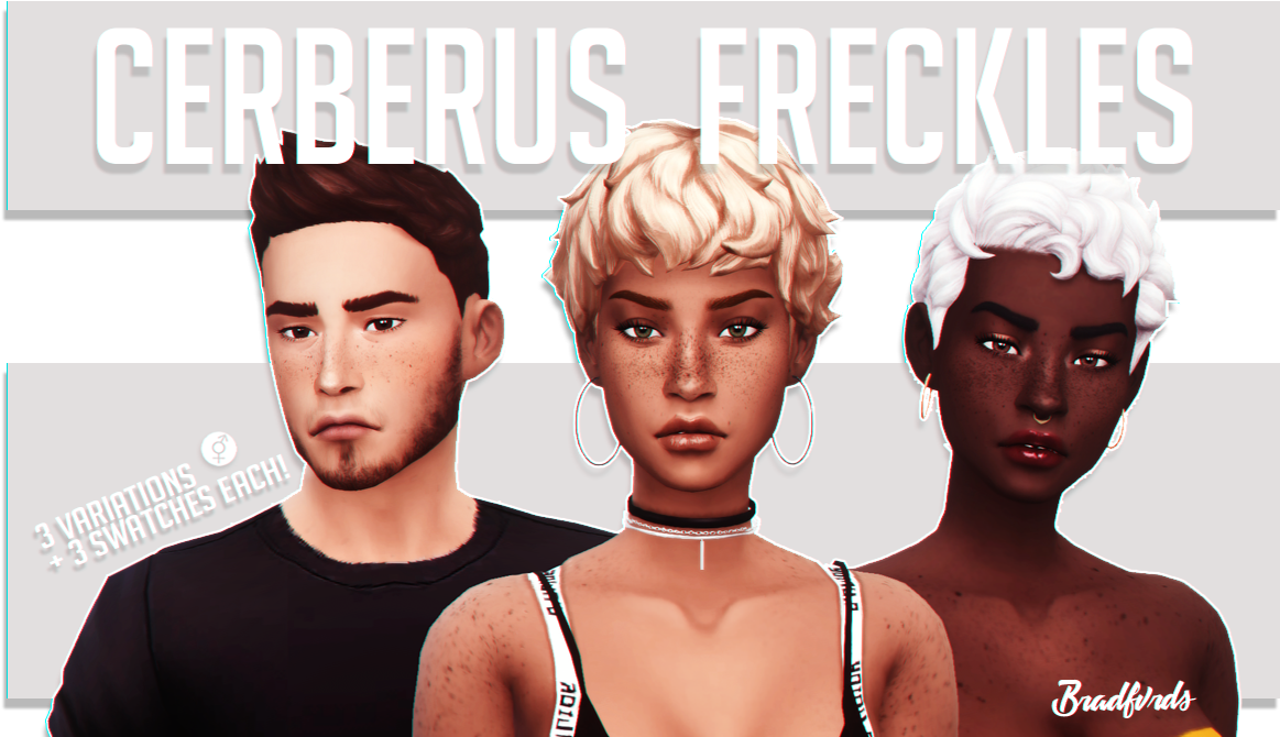 ̗̀ Cerberus Freckles [v2] ̖́- - Sims 4 Cerberus Freckles (1280x720), Png Download