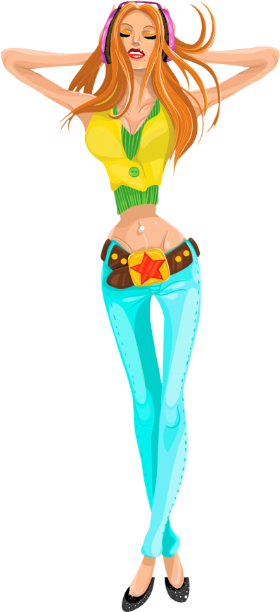 Sexy Girl Vector Png Transparent Image - Girl Sexy Transparent Png (500x925), Png Download