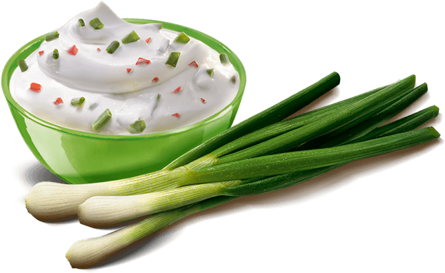 Sourcream Flavor - Sour Cream Png (672x415), Png Download