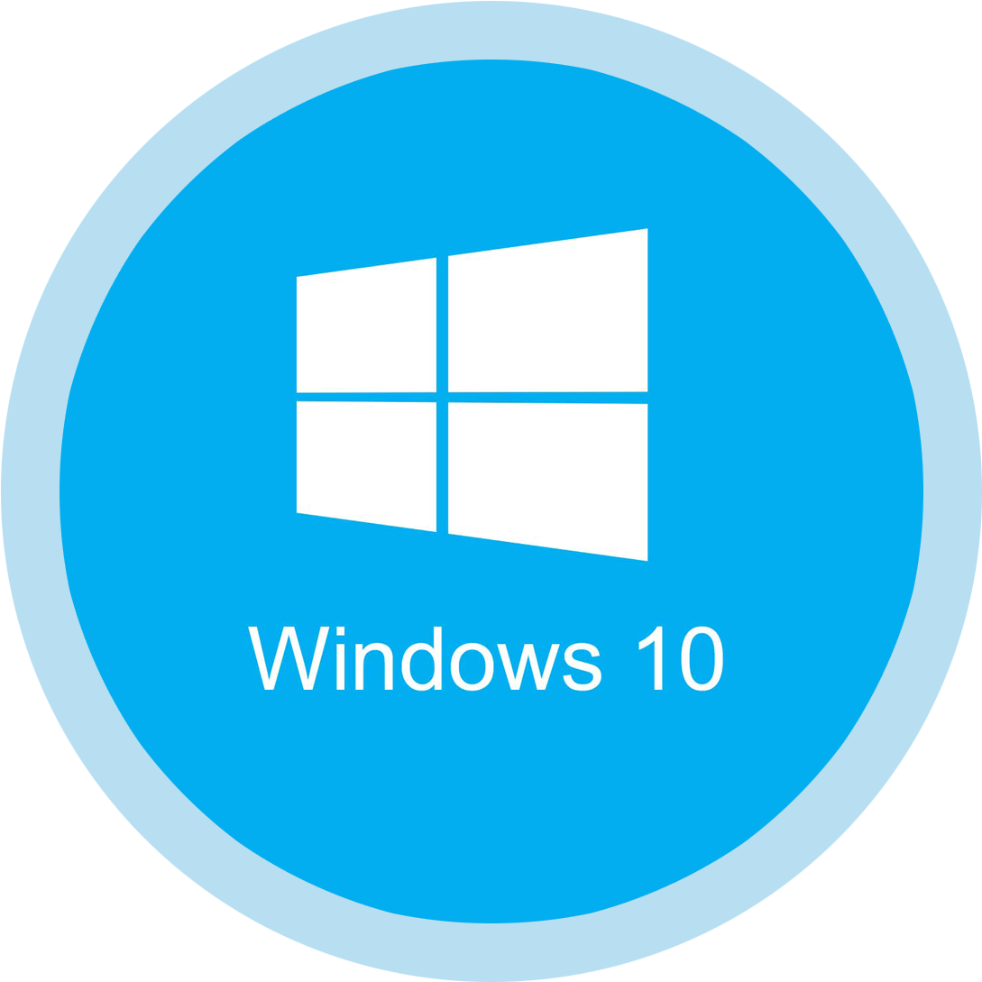 Windows 10 Png Icons - Windows 10 Logo Circle (1200x1200), Png Download