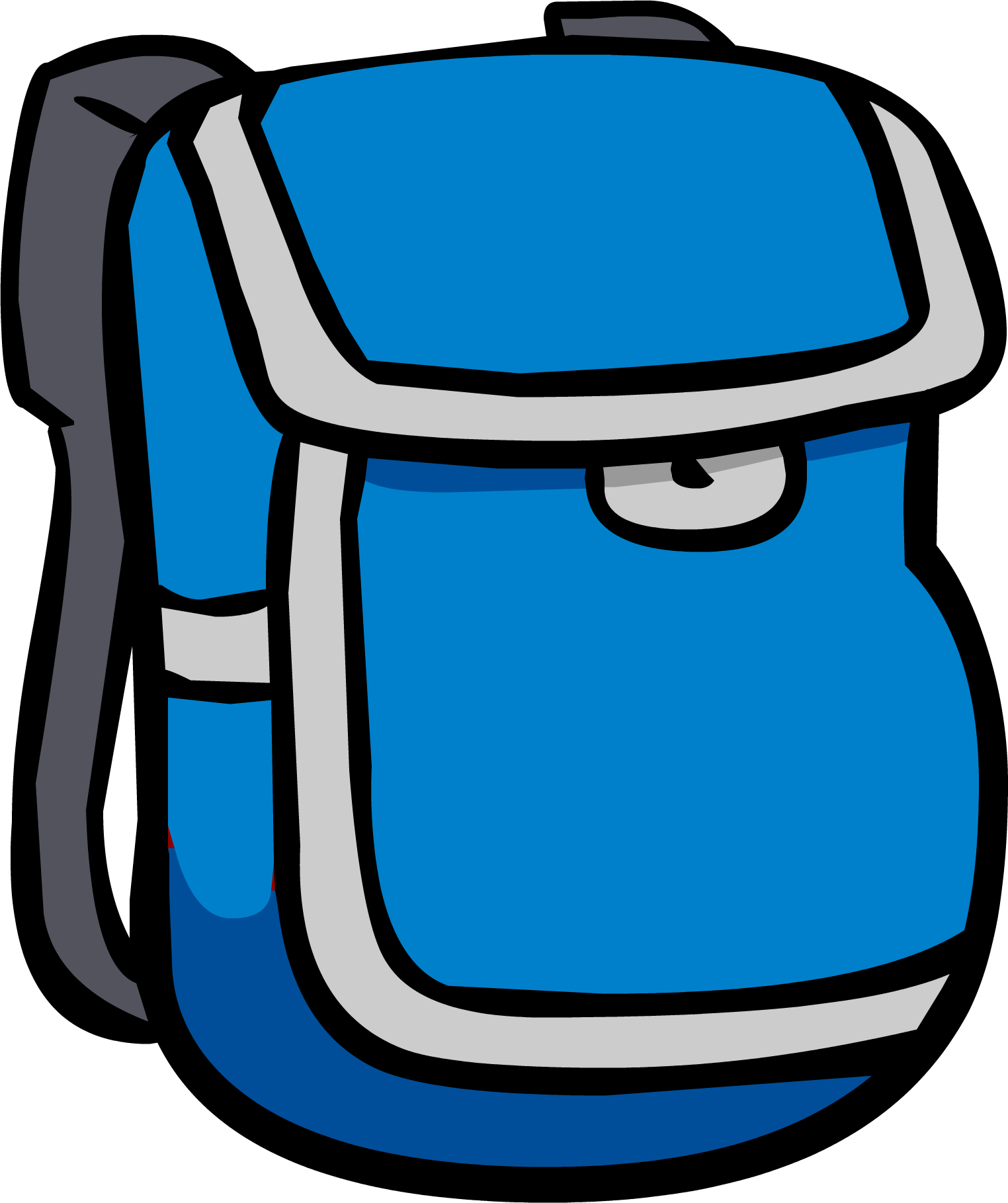 Blue Backpack - Mochilas Club Penguin (1524x1819), Png Download