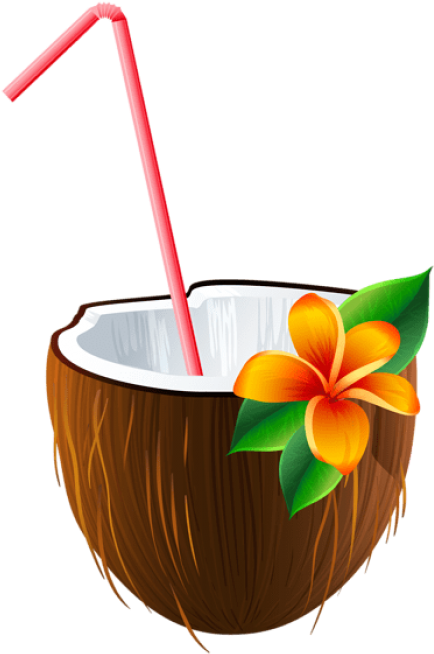 Exotic Cocktail Png Image Jpg Pinterest - Coconut Drink Png (412x600), Png Download