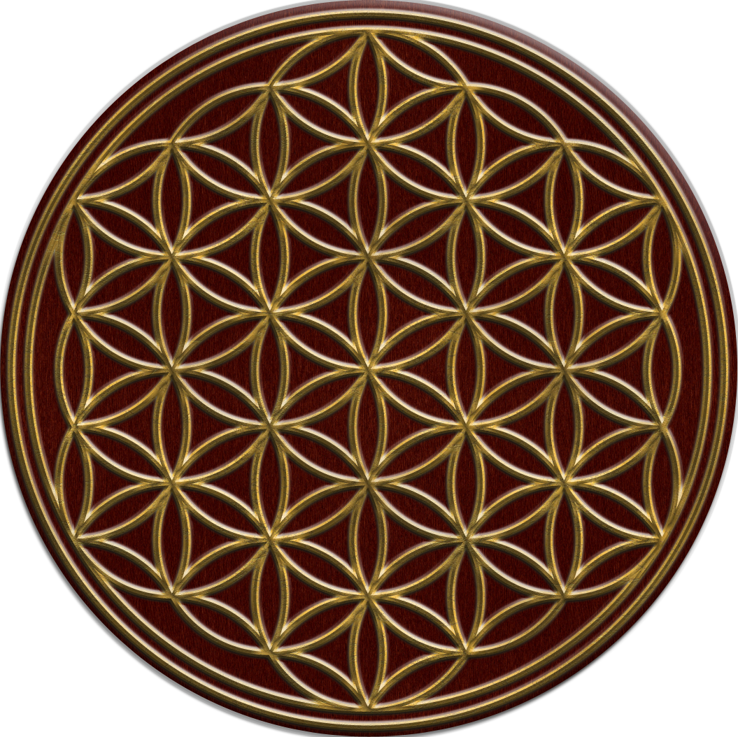 Flower Of Life 02 Copy - Overlapping Circles Grid (1055x1054), Png Download