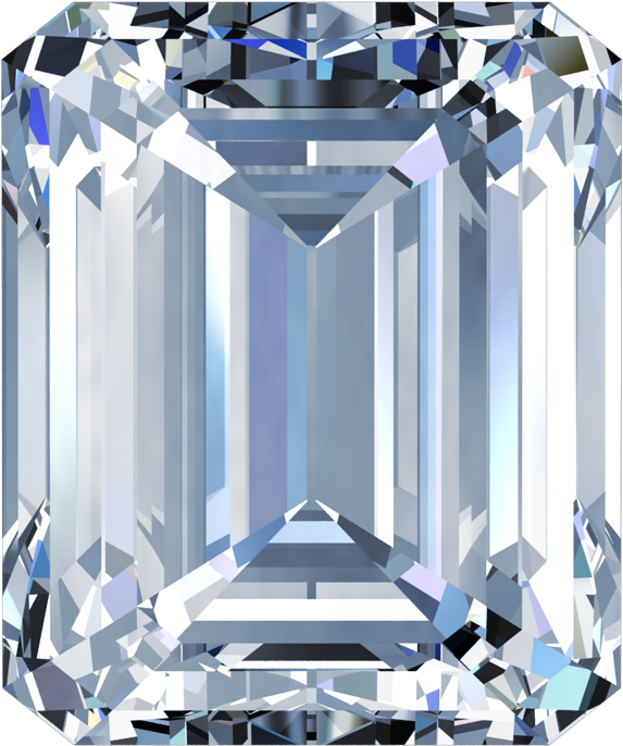 Diamond Emerald-cut South Bay Gold - Diamond Cut (800x800), Png Download