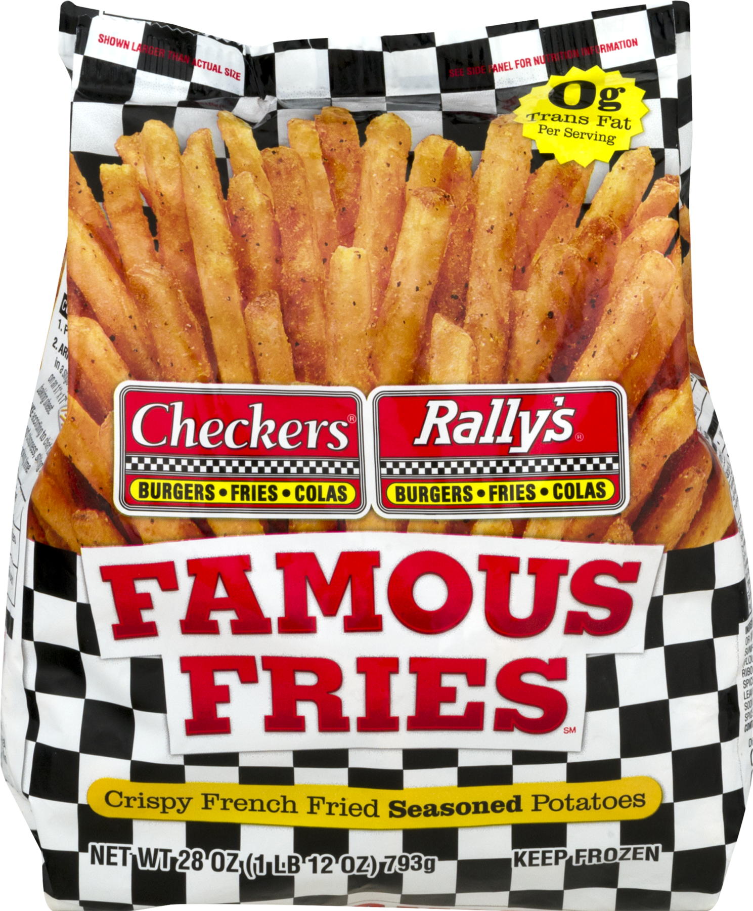 Checkers & Rally's Famous Fries Potatoes Crispy French - Checkers Rallys Famous Fries - 28 Oz Bag (1800x1800), Png Download