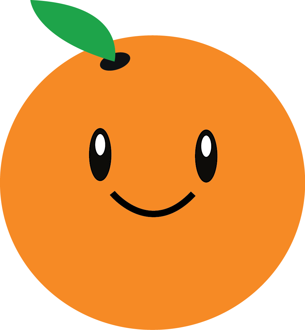 Top Images For Mandarin Cartoon On Picsunday - Orange Fruit Cartoon Png (976x1056), Png Download