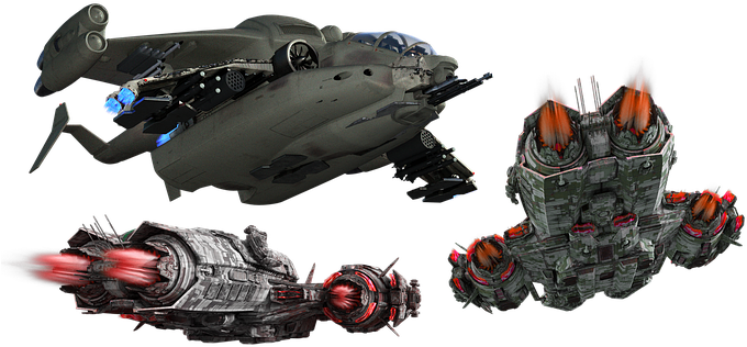 Spaceship, Starship, Spacecraft - Звездолет Png (690x340), Png Download
