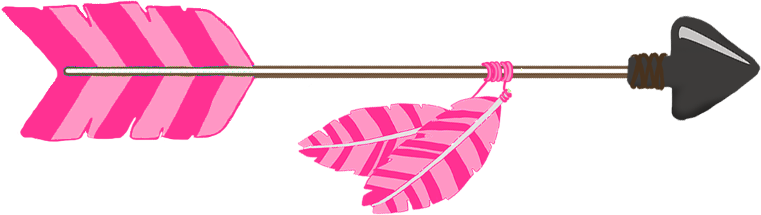 Pink Tribal Arrow - Arrow Pink Clip Art (1476x674), Png Download