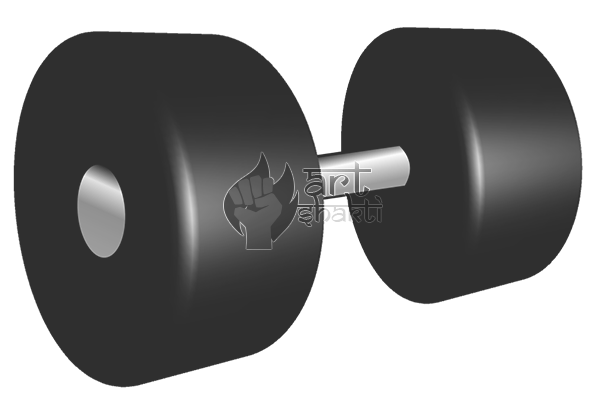 Dumbbell Graphics Art - Dumbbell (606x402), Png Download