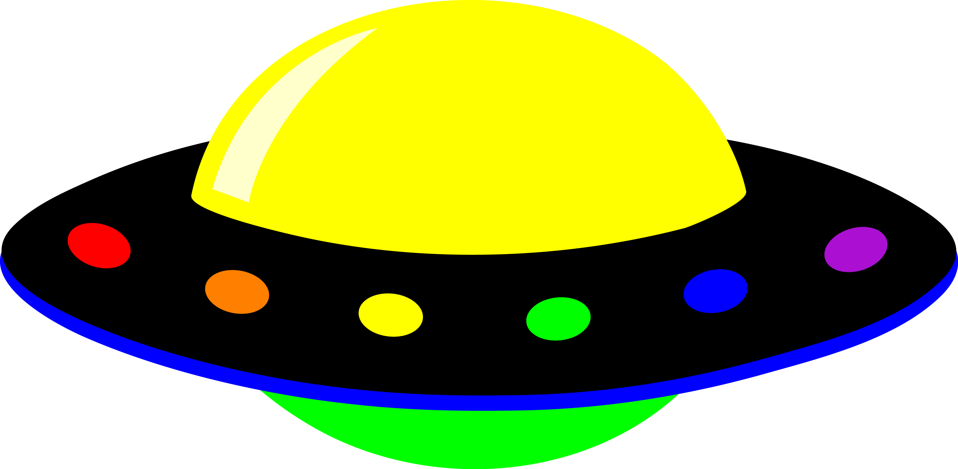 Ufo Clip Art - Spaceship Clipart (3119x1530), Png Download