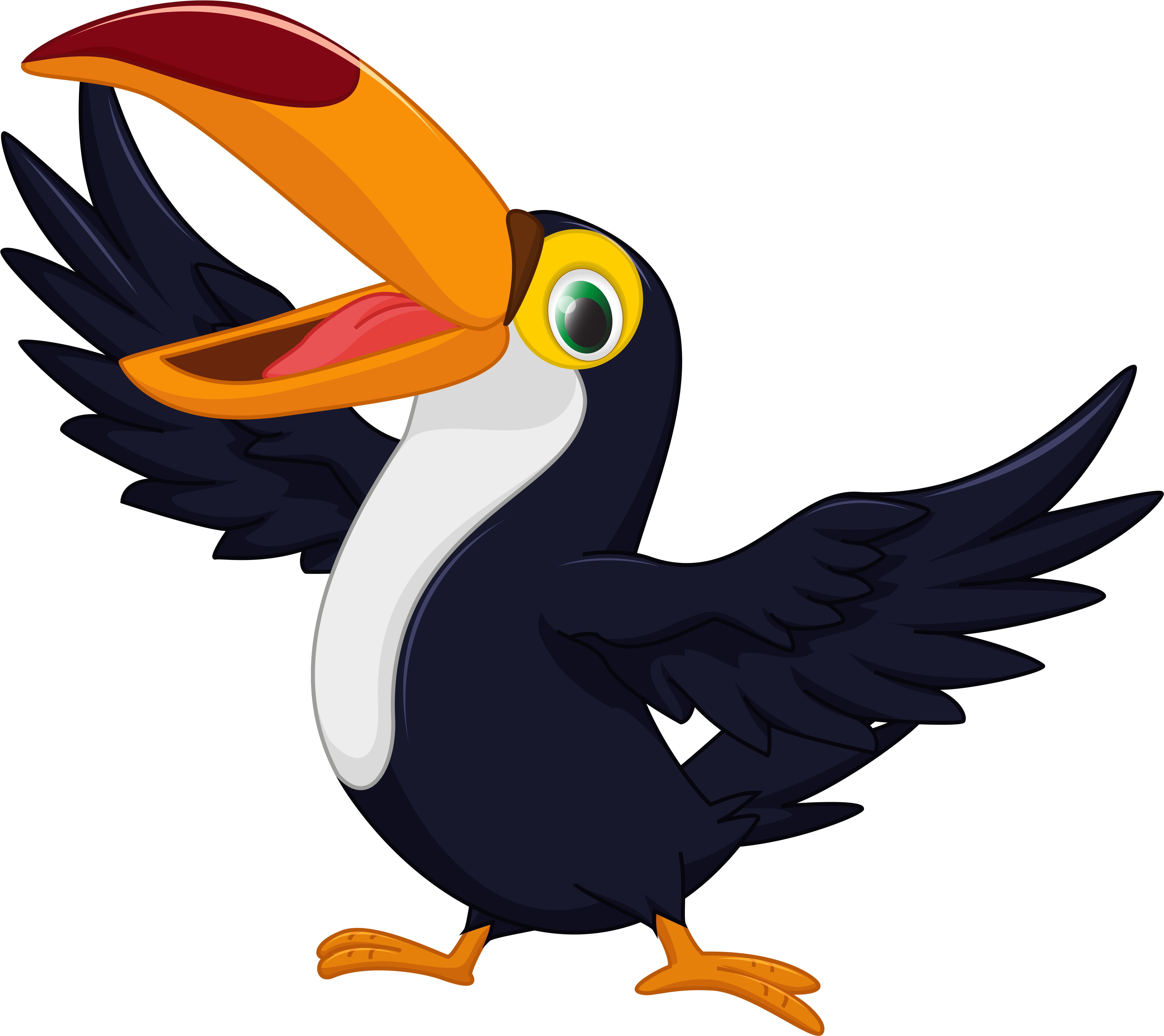 Clip Library B D F Orig Desene Animalute - Toucan Bird Cartoon (5000x4513), Png Download