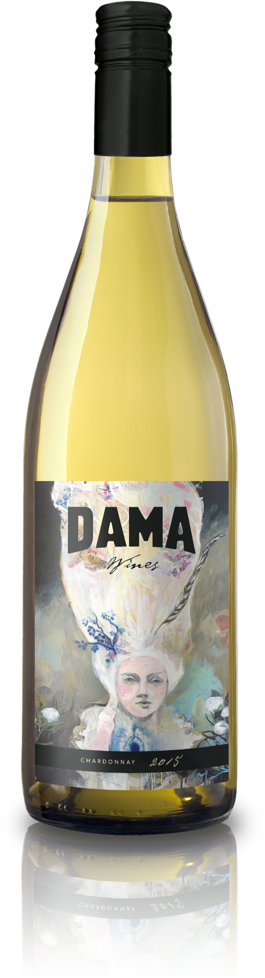 Chardonnay - Glass Bottle (517x1994), Png Download