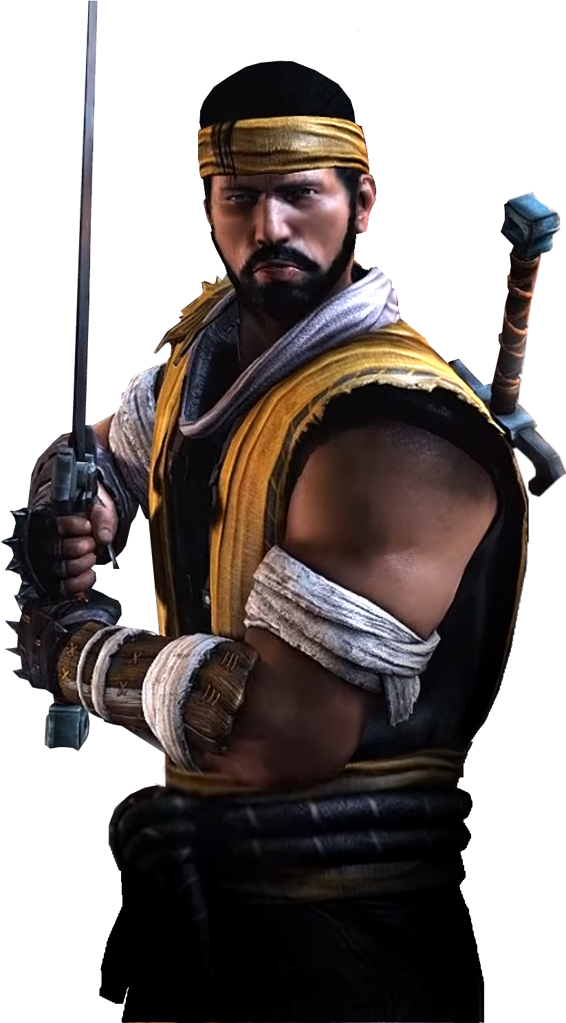 Hanzo Hasashi Render - Mortal Kombat Scorpion Hanzo Hasashi (885x1486), Png Download