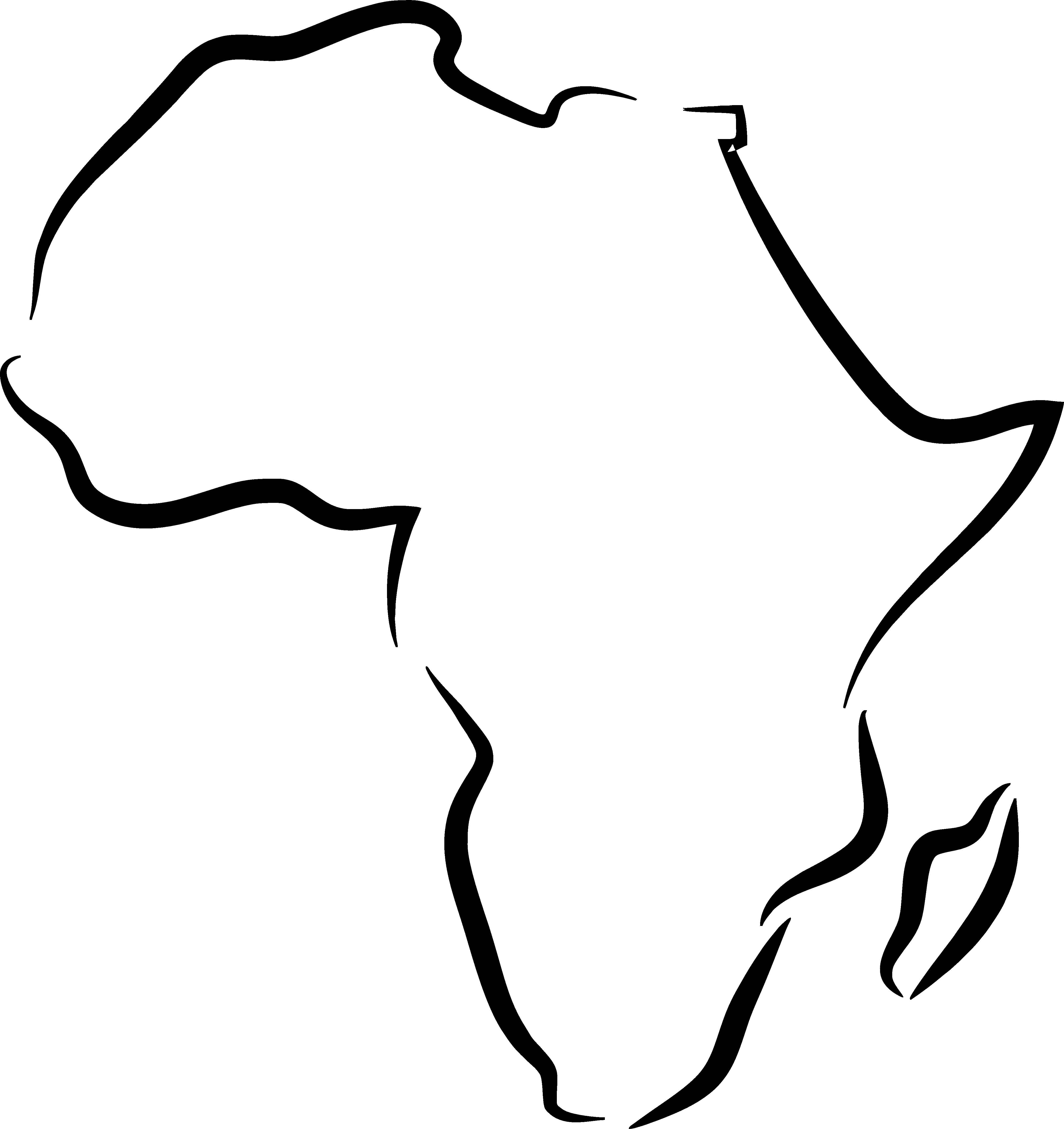Africa Png Image Svg Free - Outline Of Africa Png (4454x4726), Png Download