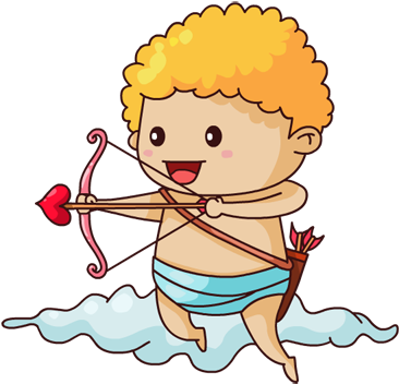 Free Cute Cupid Clip Art - Cute Cupid Clipart (439x417), Png Download
