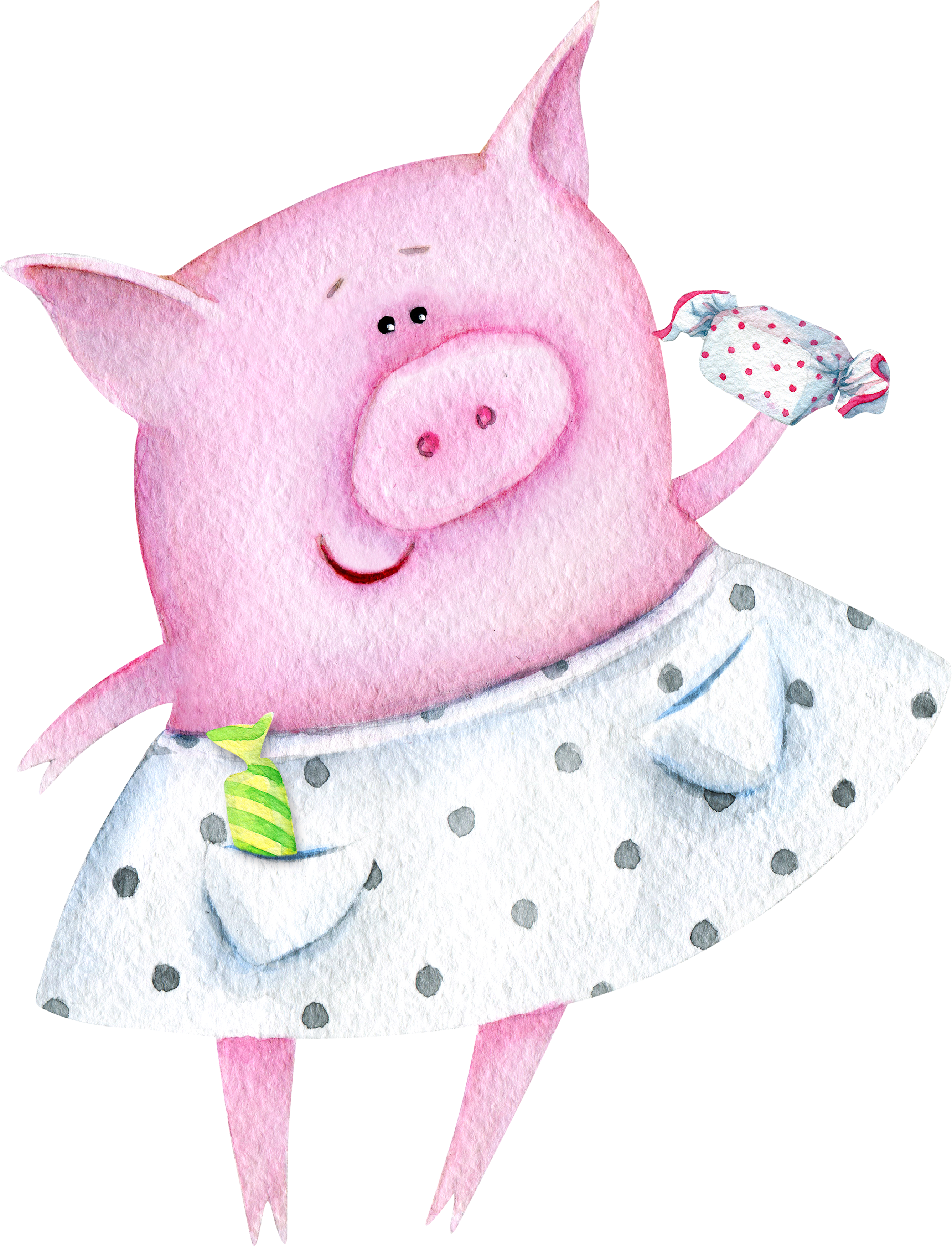 Domestic Pig Piglet Watercolor Painting Illustration - All You Need Is Candy Pig Coffee Mug (2878x3680), Png Download