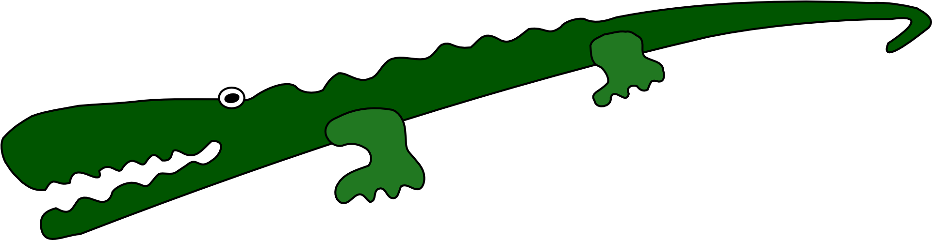 Funny Drawn Crocodile - Alligators (1920x960), Png Download