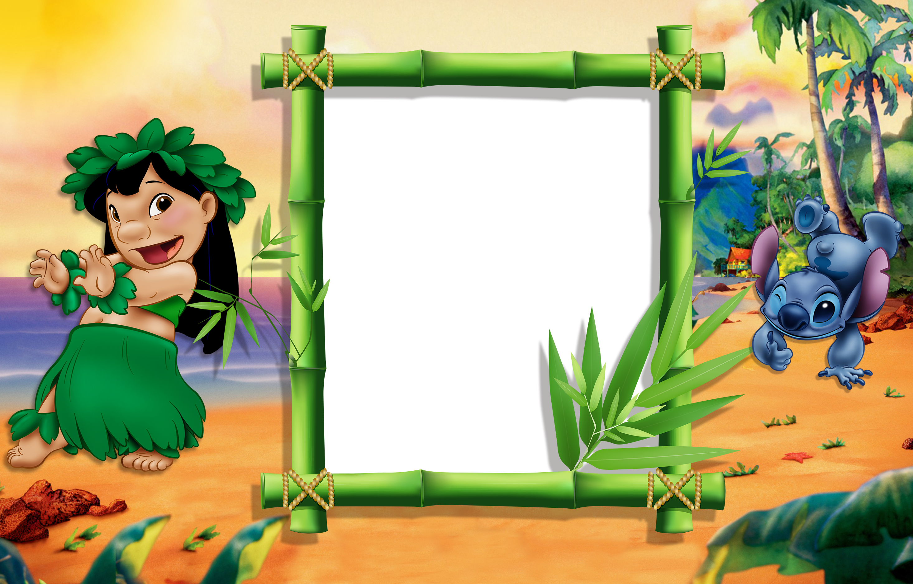 Lilo And Stitch Frame (2931x1876), Png Download