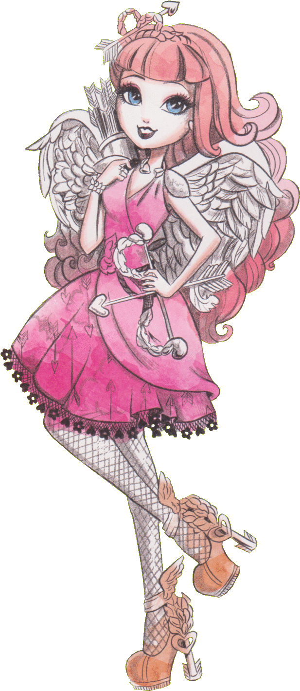 Cupid Original Book Art - Ever After High: True Hearts Day Reusable Sticker Book (671x1446), Png Download