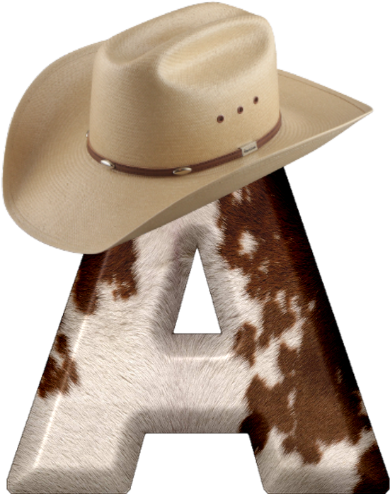 Alfabeto Decorativo Cowboy Png - Cowboy (649x697), Png Download