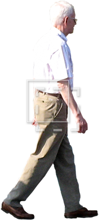 Retired Man Walking - Man Walking Side Png (450x450), Png Download
