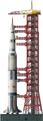 Saturn 5 Rocket Png Svg Freeuse Stock - Saturn 5 Rocket Laucnh Png (300x513), Png Download