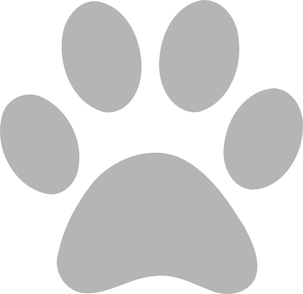 How To Set Use Gray Paw Print Clipart (600x583), Png Download