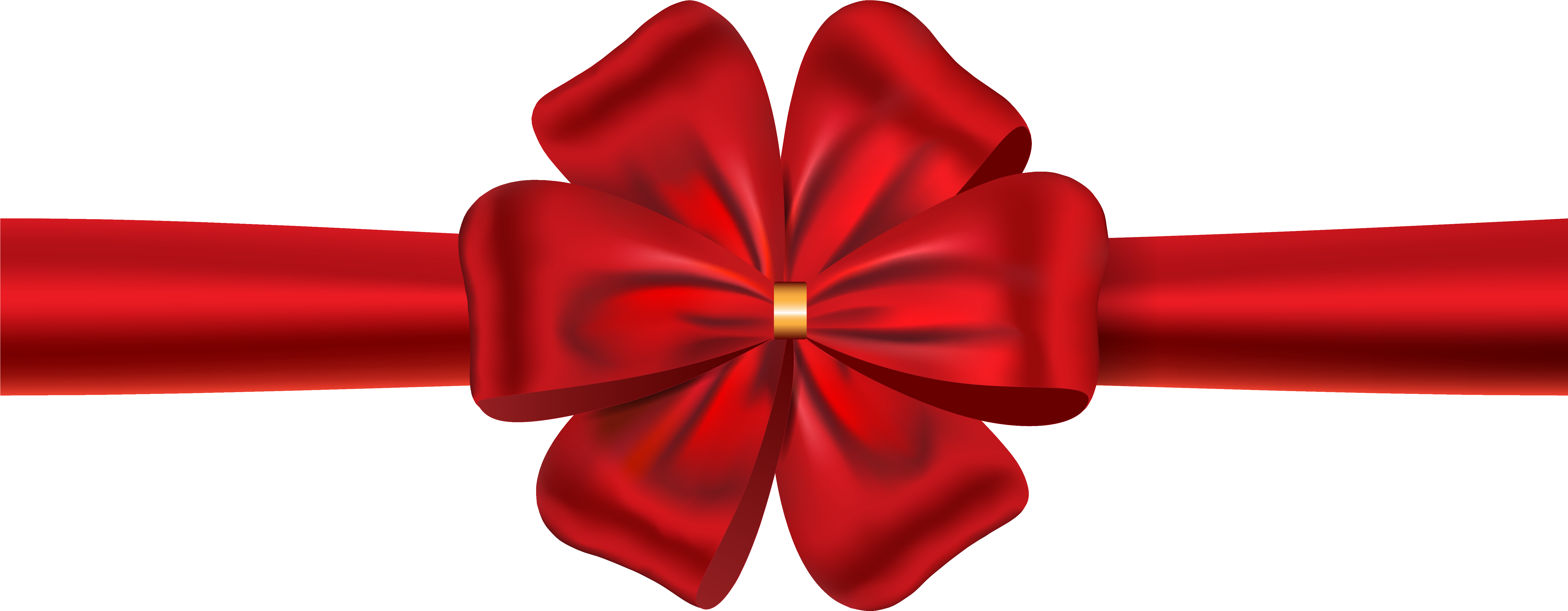 Red Ribbon Bow Png (6135x2571), Png Download