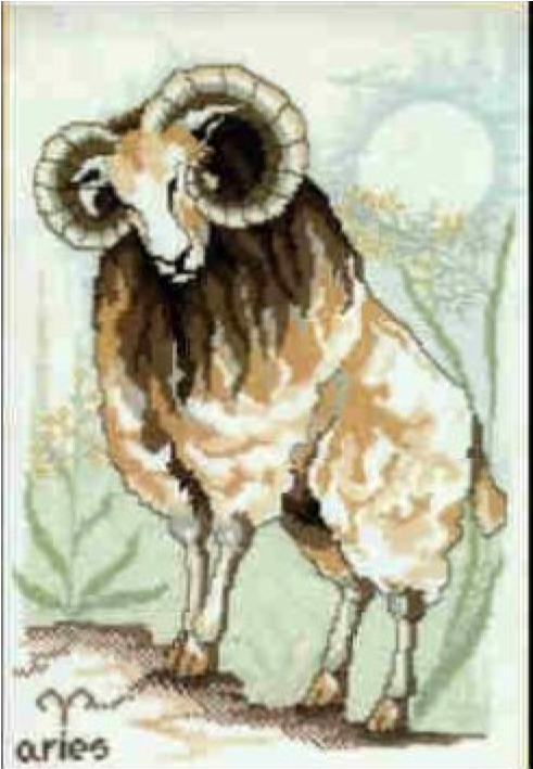 Marie 9b - Joy Sunday Cross Stitch Kits, A Goat,11ct Printed, (984x708), Png Download