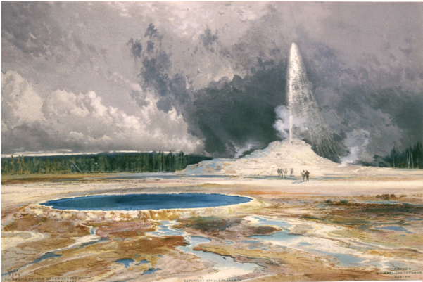 The Castle Geyser, Upper Geyser Basin - Castle Geyser, Upper Geyser Basin, Yellowstone National (600x600), Png Download