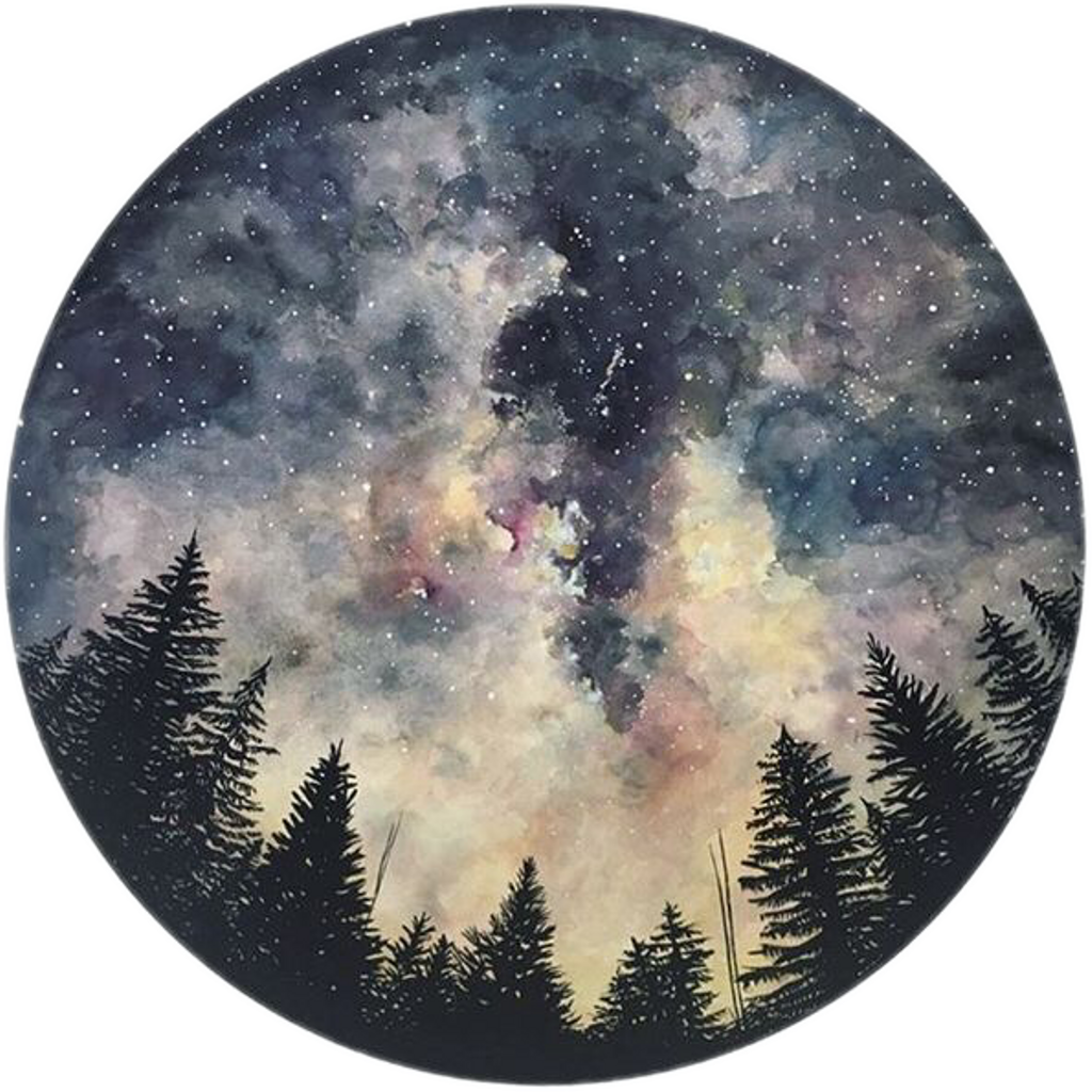 Art Watercolor Painting Drawing Sketchbook - Circle Watercolour (595x595), Png Download