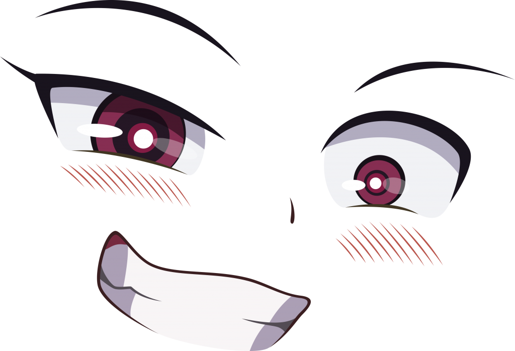 Anime Face Template Smug Please Don T Bully Me Nagatoro - Anime Eyes And Blush (1024x698), Png Download