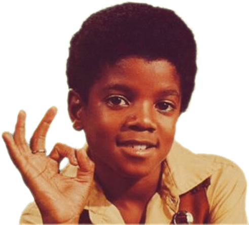 Young Michael Jackson - Little Gay Is Ok (500x458), Png Download
