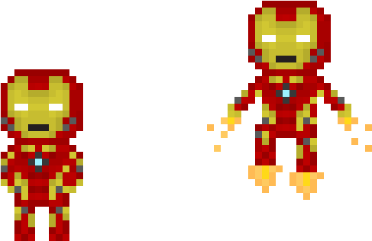 Iron Man - Pixel Art (710x420), Png Download