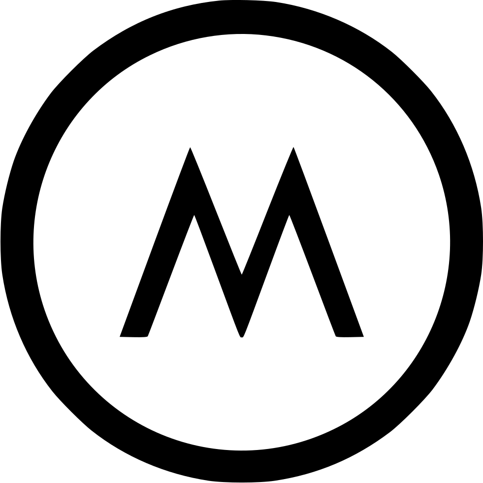 Metro Metropolitan Round M Transport Moscow Dot Comments - Number Two In A Circle (981x981), Png Download