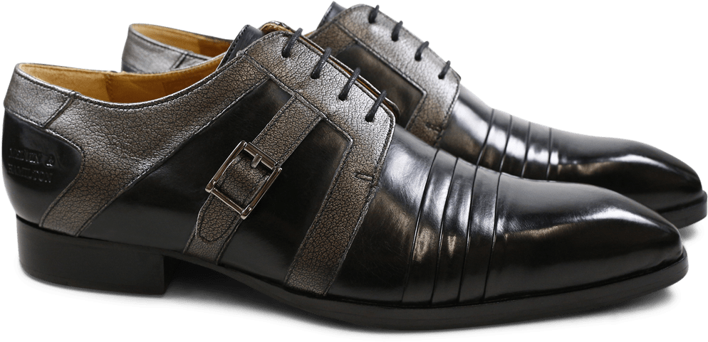 Oxford Shoes Ricky 2 Crust Aztek Black Smoke Buckle - Melvin & Hamilton Laarzen, Zwart, Maat 44 (1024x1024), Png Download
