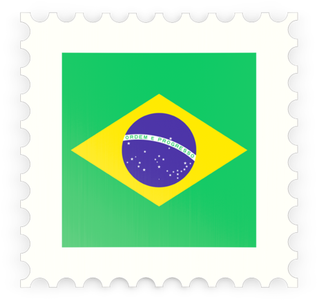 Brazil Flag Post Stamp (640x480), Png Download